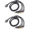 Speesy 2X Adatto per Component PS2 / PS3 da 1,8 M Adatto per Accessori per Cavi di Gioco Ad Alta Risoluzione PS 2/3