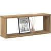 Tonture 2 scaffali da parete a forma di cubo, in legno di rovere Artisan, 60 x 15 x 23 cm, salvaspazio, per soggiorno, camera da letto, cucina, ufficio