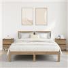 ZQQLVOO 2 comodini in rovere Artisan da 40 x 35 x 50 cm, comodini in rovere massiccio con gambe in metallo, design durevole e stile moderno per camera da letto contemporanea