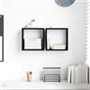 Tonture 2 scaffali da parete in legno effetto rovere nero, con 2 ripiani, salvaspazio, versatile come mensola da parete, mensola sospesa, libreria per soggiorno, cucina, ufficio, camera da letto