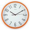 VERSA Orologi da Parete Stile Moderno, Misure (H x L x L) 30 x 4,6 x 30 cm, Colore Arancione