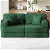 Luxstein Divano letto largo 190 cm, divano modulare da pavimento, divano senza osso, con schienale alto, divano a 2 posti in schiuma piena, divano pieghevole 5 in 1 con funzione letto per gli ospiti