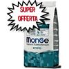 MONGE CANE CROCCHETTA ALL BREEDS ADULTO HYPOALLERGENIC SALMONE E TONNO 12 KG