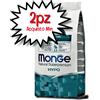 MONGE CANE CROCCHETTA ALL BREEDS ADULTO HYPOALLERGENIC SALMONE E TONNO 12 KG [PREZZO A CONFEZIONE - acquisto min. 2 confezioni]