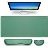 Gimars 3 in 1 Tappetino Mouse XXL e Tappetino Mouse Tastiera Poggiapolsi, 800x305mm Tappetino Scrivania Grande, Mouse Pad Ergonomico Poggia Polsi per Gaming Gamer Ufficio PC Computer, Verde scuro