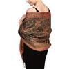 Achillea Scialle Pashmina Donne, Oliva Bordeaux, 28W x 76L