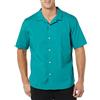 Amazon Essentials Camicia da resort da uomo in cotone con bottoni, maniche corte, blu foglia di tè, XXL