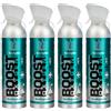 Boost Oxygen Eucalipto 9L (4 Pack) | Bomboletta di Ossigeno Puro al 95% Portatile per Recupero, Concentrazione e Energia