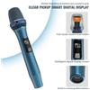 Set Microfono Wireless UHF Ricaricabile 80m Gamma di Ricezione per Karaoke