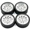 MKIUYVD Pneumatici per Auto RC per Wltoys 284131 K969 K989 P929 per Kyosho per Mini-Z 1/28 rc Cars Upgrades Parts 26Mm per Pneumatici da per Corsa Cerchione in Metallo