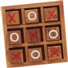 GALPADA Gioco da Tavolo Tris in Legno, per Ragazzo Ragazza | Gioco Familiare, Colore Caffè, Sviluppa Pensiero Strategico e Problem Solving, Facile da Riporre