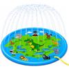 XIMEY Tappetino Gioco d'Acqua, Tappetino Spruzzi per Bambin e Cani, Piscina Gonfiabile Antiscivolo, Pad Irrigatore, Giardino Giochi Acqua da Esterno Bambini (C, 170cm)
