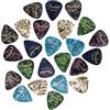 Fender 351 Plettri Celluloid Premium, Set Assortito 24 Pezzi | Spessori sottili, medi e spessi, confezione multipla per principianti e professionisti, sensazione classica della celluloide