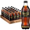 Coca-Cola Zero Zuccheri Zero Caffeina, Tutto il Gusto della Formula Coca-Cola Senza Calorie e Senza Caffeina, Plastica PET 100% riciclabile - 2x12 Bottiglie da 660 ml