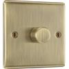 British General BG Electric, interruttore dimmer intelligente a parete singola, 2 vie, profilo rialzato, bordi rotondi, metallo Nexus, ottone antico, 200 W, NAB81