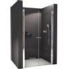 Bernstein Doccia a nicchia con porte a doppio battente NT218 - Nano real glass - colore e larghezza del profilo selezionabili, Larghezza:1160mm, Colore del profilo:Nero opaco