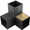 Clip'n'Shade CLIP & SHADE - Centrifuga per pali in legno, 90 x 90 cm, connettore angolare a Y, 3 vie, per pali in legno, 9 x 9 zincato e verniciato a polvere, connettore per pergola, tettoia