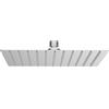 Balneo Soffione Doccia Fisso in Cromo - Soffione Doccia Grande in Acciaio Inossidabile AISI 304 - Getto a Pioggia Rilassante e Uniforme - 250x250 mm - 7 Colori Disponibili - CASCADE Modello 2