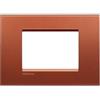 BTicino Living Light LNA4803RK Placca Quadra 3P, Brick