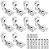 QWORK® 10pz. staffe angolari interne per profili alluminio serie EU 4040 scanalatura 8 mm, M6