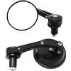 SRQORT Specchietti Moto Specchietto Retrovisore Manubrio Moto Per Vespa Per Sprint Per Primavera Per GTV GTS LT S LX Per LXV 50 125 250 300IE 360° Alluminio Accessori Moto(Nero)