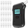 Suevut Alcol Test Portatile,Un'elevata Precisione Alcol Test,Etilometro Portatile Certificato,Alcol Test,con Display Digitale LCD,25 Boccagli,per Uso Domestico e Professionale