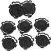BELLIFFY Fibbia Visiera Casco Moto, 4 Paia, Plastico Nero, Fissaggio Sicuro | Accessorio per Casco da Moto, Montaggio Stabile, Comfort Migliorato, Sicurezza Aumentata, Set da 4 Paia