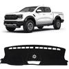 KUST Tappetino per cruscotto auto per Ford Ranger 2024 2025 con guida a sinistra antiscivolo tappetino per cruscotto accessori interni per Ford Ranger Custom Fit Dash Mat Parasole parabrezza