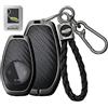 WUZUTU Custodia per chiave auto a quadretti, compatibile con Leapmotor T03 EV 2024 2025 2026, telecomando a 4 tasti, custodia protettiva per chiavi, accessorio nero