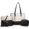 Miss Lulu Set Borse Donna 3 Pezzi in Pelle PU Nera con Tote Grande