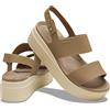 Crocs Brooklyn Low Wedge, Sandali Donna, Khaki Bone, 36/37 EU