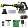 Lambluefly Idropulitrice a Batteria 4.0Ah, 120Bar Idropulitrice Professionale con Motore Brushless, Regolabile su 3Livelli, Idropulitrice Portatile per Lavaggio Auto e Irrigazione del Giardino