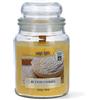 Magic Lights Candela Profumata in Giara 510g - Vaniglia & Butter Cookies - Stoppino in Legno Effetto Crepitio - 90/100 Ore - Arredo Casa e Relax - Made in Italy