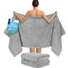 Hammetex Teli da Sauna Set da 2 80x200 cm - Teli da Bagno Extra Grandi - 100% Cotone Spugna, 500 GSM - Certificato OEKO-TEX - Morbidi, Assorbenti - con Asola