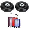 Tissting 2 Pezzi Ruote di Ricambio per Valigie 68 x 24mm Universali Gomma Ruote per Trolley Doppio Cuscinetto Rotelle per Sostituzione Bagagli per Trolley Carrello Borsa da Viaggio