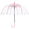ThreeH Trasparente Ombrello Di Fiori Di Ciliegio Materiale In PVC Adatto a Una Persona 32 Pollici Diametro Aperto KS11 rosa