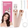 Focenat 2 in 1 Epilatore viso, Epilatore Viso Donna Elettrico, Depilatore Viso Donna, con Luce LED, Portatile Perfetto per Borsa e Viaggi, per Baffetti, Mento, Guance e Corpo (Rosa)