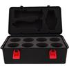 TOYANDONA Valigetta per trotola: set con trotola e dispositivo di lancio, con manico e inserti, scatola di plastica portatile con 8 scomparti interni - Perfetto come regalo per