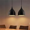 PORFOYO 2 Pezzi Lampada a sospensione, Ø 17 cm Retro Sospensione, Lampadario a Sospensioni Retro Mezzo Cerchio Plafoniera E27, Rotondo In Metallo Per Ristorante Club Corridoio Camera Da Letto