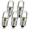 Ruiandsion 5 pezzi E10 portalampada base lampadina LED 1W 3V bianco sostituire torcia faro Mini lampada frontale lampadine torcia, terra negativa