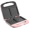 FLCPJGV Tostapane per Sandwich Macchina per La Colazione Griglia Elettrica Piastra per Panini Portatile E Compatto con Maniglia Ergonomica Adatto per Viaggi E, Rosa
