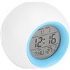 Zerodis Sveglia 7 Colori Cambia Luce a led Termometro Digitale Scrivania Wake Up Clocks Timer con Funzione Snooze per Casa Ufficio del Desktop Soggiorno Sala Studio Stanza del Bambino Camera da Letto