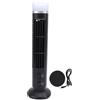 Tyenaza Ventilatore a Torre Senza Lama Portatile A Velocità Regolabile Silenzioso Compatto Salvaspazio USB Ventilatore Senza Lama da Scrivania Con Luce Led, Per Camera Da Letto, Casa, Ufficio(Nera)