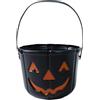 RadianceBiz Cestino per Dolci di Halloween, Contenitore per Caramelle con Manico, Accessori per Feste, Nero