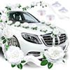 Staranry Cofano Nuziale per Decorazione Auto con 9 Rose