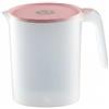 KiBcsLic Brocca Acqua in Plastica con Coperchio Grande Capacità | Brocca per Tè Freddo e Succhi Resistente Al Calore, Caraffa Trasparente per Frigorifero per Ufficio, Rosa, S