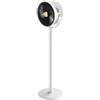 VRTYVEYBB Ventilatore silenzioso con oscillazione a 360°, 5 velocità e aromaterapia, rumore ultra basso da 20 dB, altezza regolabile da 28 a 86,5 cm (bianco nero)