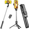 VAMAPOWO Bastone Selfie Treppiede,125 cm Treppiede Smartphone Selfie Stick