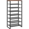 HOOBRO Scarpiera, Scaffale Porta Scarpe a Ripiani di Griglia Metallica, Contiene Fino a 21-28 Paia di Scarpe, Portaoggetti Stabile, per Corridoio, Entrata, Soggiorno, Camera da Letto EBF68XJ01
