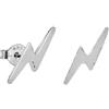 ENTREPLATA Orecchini in argento 925 unisex con motivo a righe, piccoli gioielli minimalisti per uomo e donna, chiusura a pressione